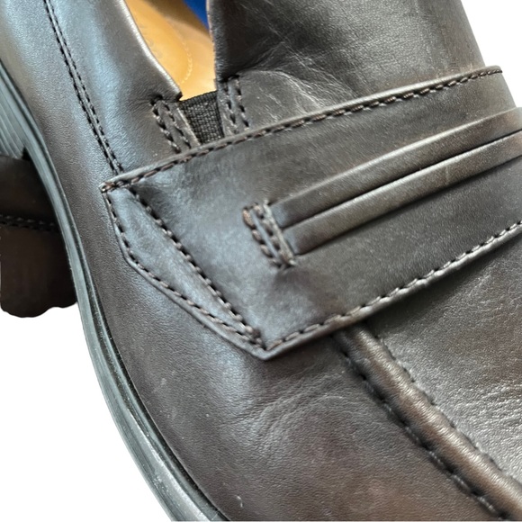 Clark’s Extreme Comfort Collection Brown Leather Loafers Shoes size 10.5 - Picture 4 of 10